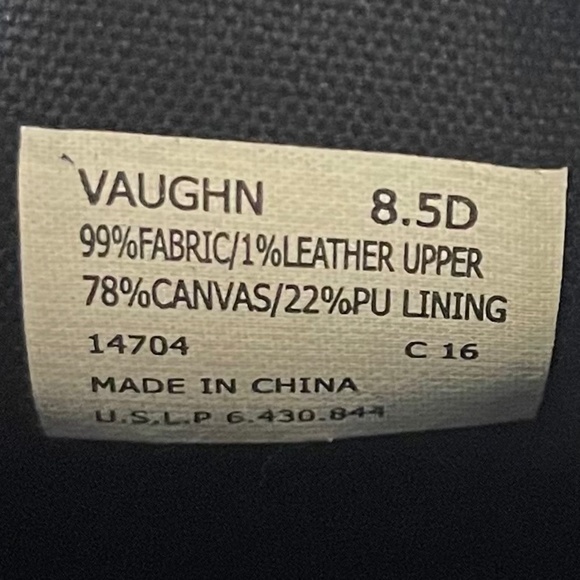 Polo Ralph Lauren Vaughn Shoes. Men’s 8.5 Charcoal Grey Canvas Lace-up. … - Picture 7 of 7